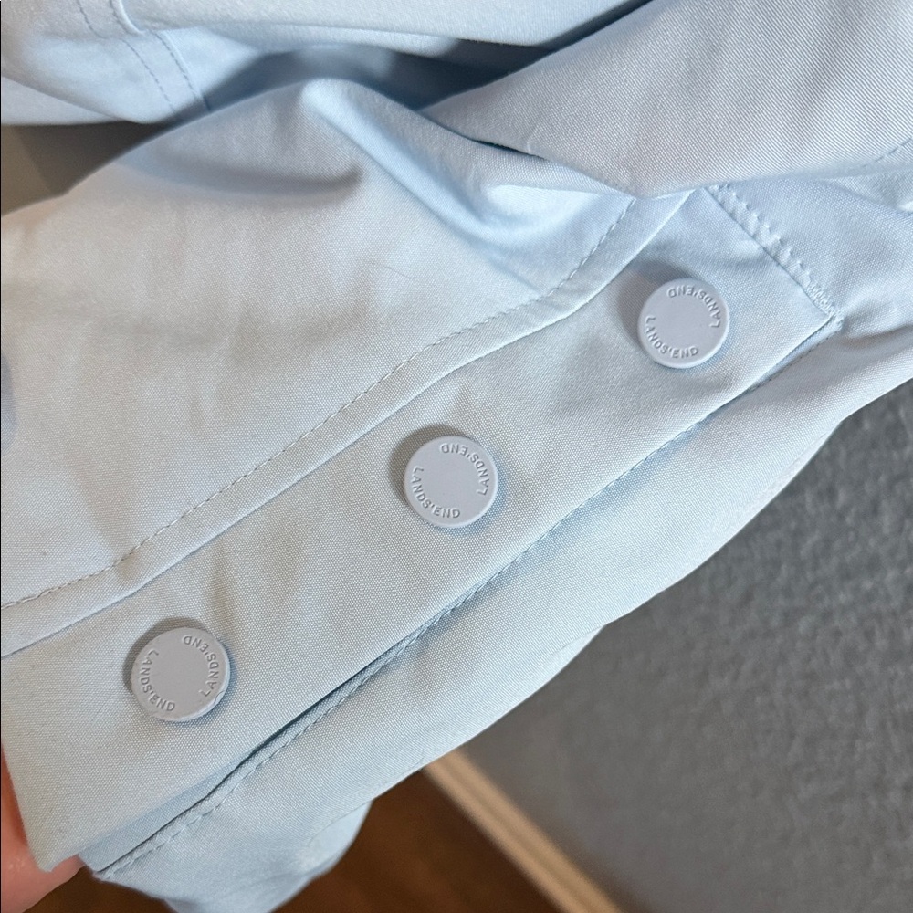 Lands' End Women's Sky Blue Heavy Weight Coat with Faux Fur Trim size 2X NWT - Picture 11 of 12